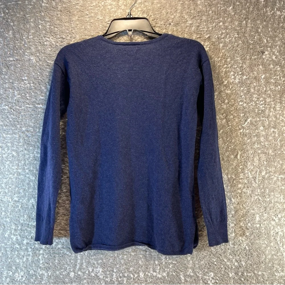 VINEYARD VINES WOMEN XXS BLUE WOOL CASHMERE BLEND KNIT PULLOVER TUNIC SWEATER - Picture 2 of 8